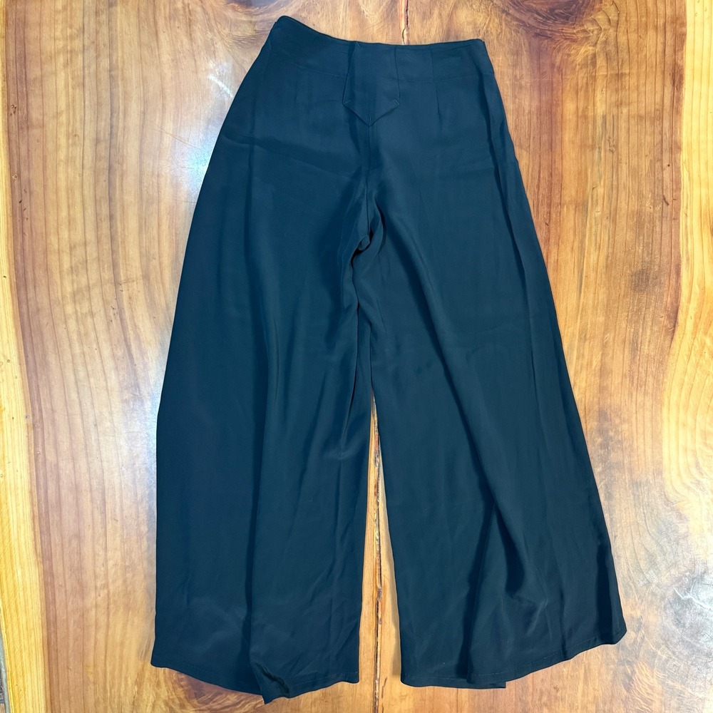 Emporio Armani Women's Culotte Pants 38 Wide leg Silk Designer Acetate Crop OO23 - Picture 8 of 10